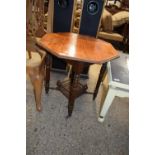 OCTAGONAL TOPPED OCCASIONAL TABLE