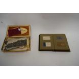 MIXED LOT TO INCLUDE SMALL PHOTOGRAPH ALBUM, BOX CONTAINING VARIOUS BRITISH STAMPS AND OTHER ITEMS