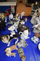 COLLECTION OF VARIOUS CAT AND DOG ORNAMENTS