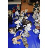 COLLECTION OF VARIOUS CAT AND DOG ORNAMENTS