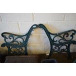 PAIR OF CAST IRON BENCH ENDS