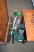GREENHOUSE HEATER AND VARIOUS MIXED GARDEN TOOLS