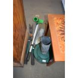 GREENHOUSE HEATER AND VARIOUS MIXED GARDEN TOOLS