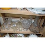 VARIOUS MIXED DRINKING GLASSES AND OTHER GLASS WARES
