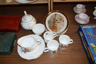 QUANTITY OF DUCHESS PHEASANT PATTERN TEA WARES PLUS FURTHER OVAL PLATES AND OTHER CERAMICS