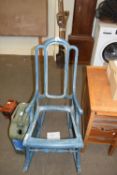 BLUE PAINTED ROCKING CHAIR FRAME