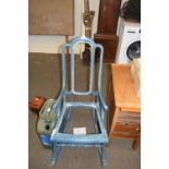 BLUE PAINTED ROCKING CHAIR FRAME