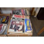 LARGE BOX OF PRIVATE EYE MAGAZINES