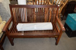 MODERN HARDWOOD GARDEN BENCH, 122CM WIDE