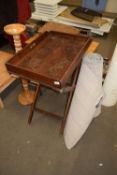 19TH CENTURY MAHOGANY BUTLERS TRAY ON FOLDING STAND