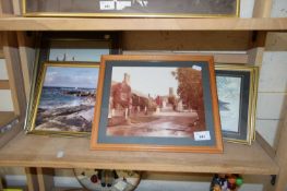 FIVE MIXED FRAMED PRINTS AND PHOTOGRAPHS