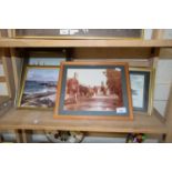 FIVE MIXED FRAMED PRINTS AND PHOTOGRAPHS