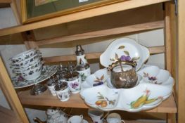 ROYAL WORCESTER EVESHAM PATTERN HORS D'OEUVRES DISH, VARIOUS EGG CODDLERS ETC