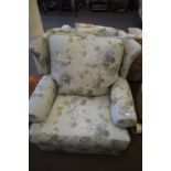 FLORAL UPHOLSTERED ARMCHAIR
