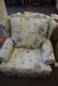 FLORAL UPHOLSTERED ARMCHAIR