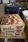 THREE BOXES OF FOUR 'COUNTRY WHEAT' RAMEKIN DISHES