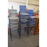 QUANTITY OF METAL FRAMED SCHOOL CHAIRS