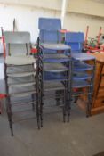 QUANTITY OF METAL FRAMED SCHOOL CHAIRS