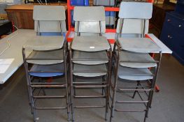 QUANTITY OF METAL FRAMED SCHOOL CHAIRS