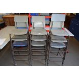 QUANTITY OF METAL FRAMED SCHOOL CHAIRS