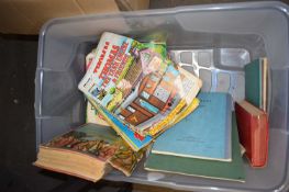 BOX OF MIXED BOOKS - THOMAS THE TANK ENGINE, MAGAZINES ETC