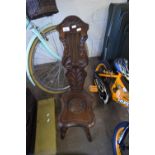 LATE 19TH CENTURY CARVED OAK SPINNERS CHAIR