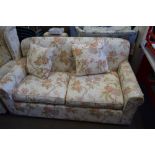 FLORAL UPHOLSTERED TWO SEATER SOFA