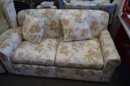 FLORAL UPHOLSTERED TWO SEATER SOFA