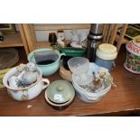 MIXED LOT : THERMOS FLASK, CHAMBER POT, ETC