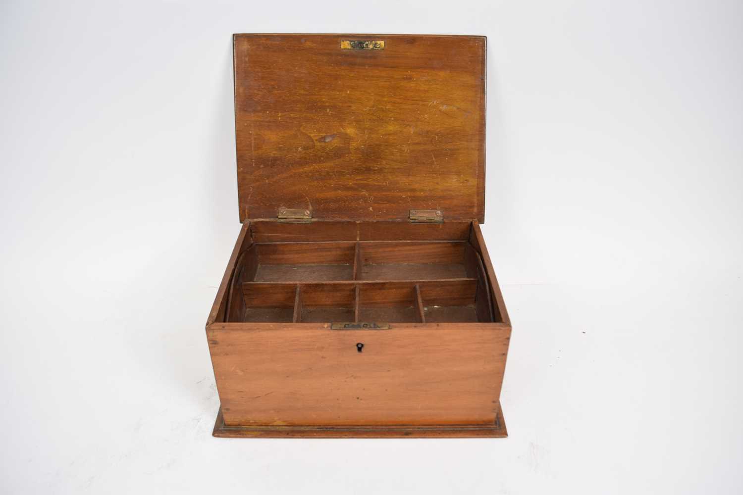 19th century mahogany jewellery box, 24cm long - Image 3 of 3
