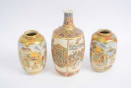 3 Satsuma Vases