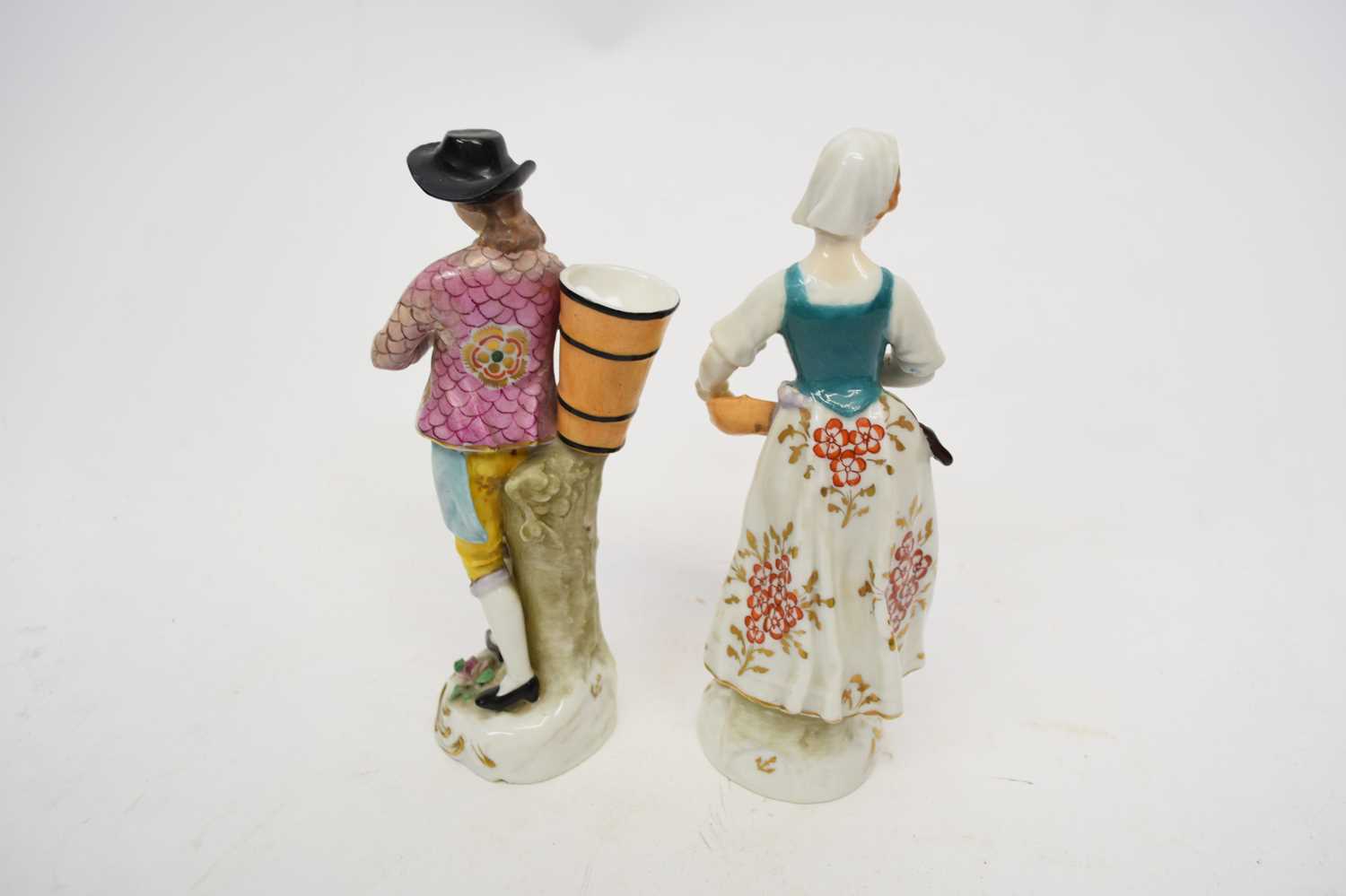 Pair of 19th century Continental porcelain figurines - Image 2 of 2