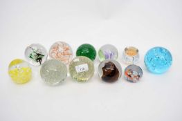 Group of eleven paperweights