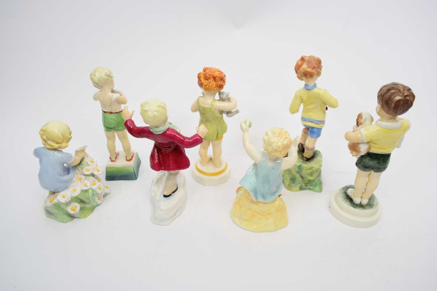 Quantity of Royal Worcester figures, Days of the Week, Months of the Year modelled by Doughty (7) - Image 2 of 2