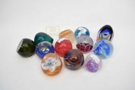 Caithness paperweights including Ocean treasure, Inferno, Helium, Castillion, Nirvana 6/500 and