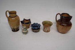 Quantity of Doulton wares comprising two Doulton jugs and small bowls