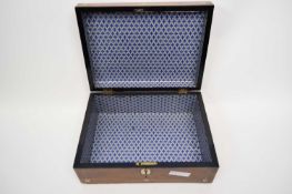 Jewellery box with inlaid brass design