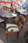 Set of 8 Victorian mahogany dining chairs to include two carvers with scroll arms