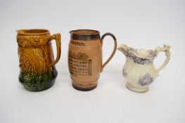 Group of commemorative jugs including a Doulton Gladstone commemorative jug (3)