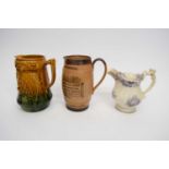 Group of commemorative jugs including a Doulton Gladstone commemorative jug (3)