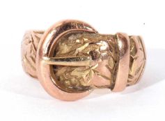 9ct gold buckle ring, Birmingham 1914, 3.6gms, size J