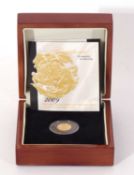 2009 St George and the Dragon Tristan da Cunha 1/25th oz gold crown