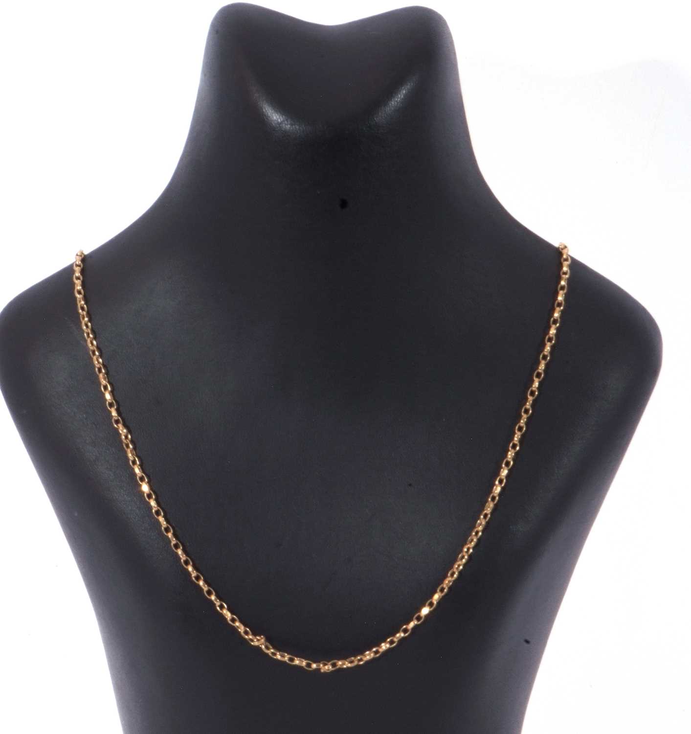 9ct gold belcher link necklace, 23cm when fastened, 4.7gms - Image 2 of 2