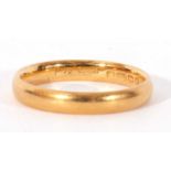 22ct gold wedding ring, Birmingham 1929, 4.2gms, size P