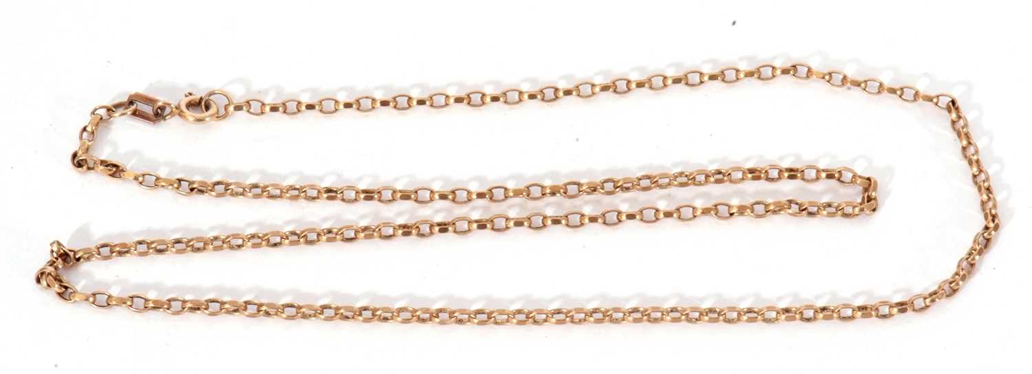 9ct gold belcher link necklace, 23cm when fastened, 4.7gms