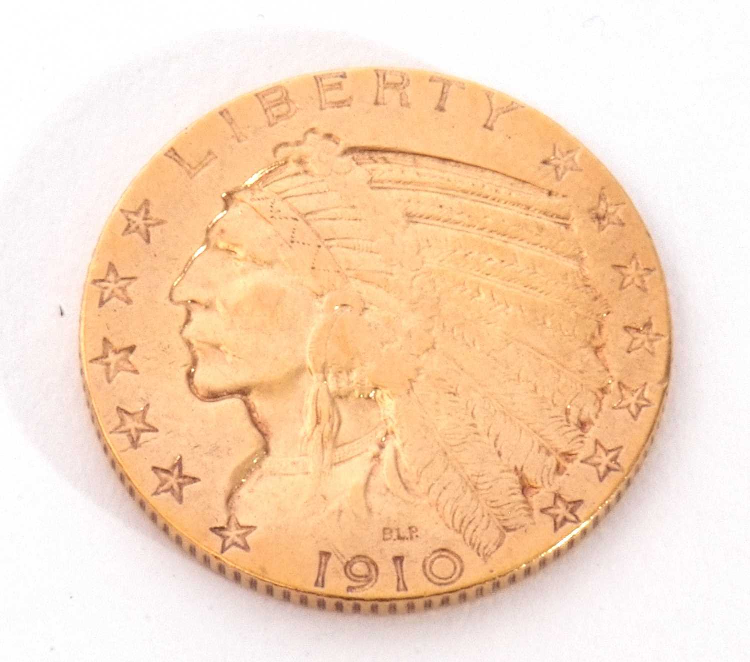 USA 1910 Indian head half Eagle coin