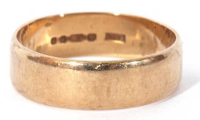 9ct gold wedding ring, London 1979, 4.3gms, size U