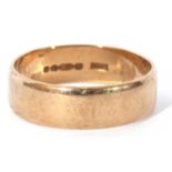 9ct gold wedding ring, London 1979, 4.3gms, size U