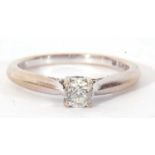 18ct white gold 'Forever' single stone diamond ring, having a solitaire diamond centre, 0.20ct