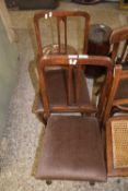 PAIR OF CABRIOLE LEGGED SIDE CHAIRS